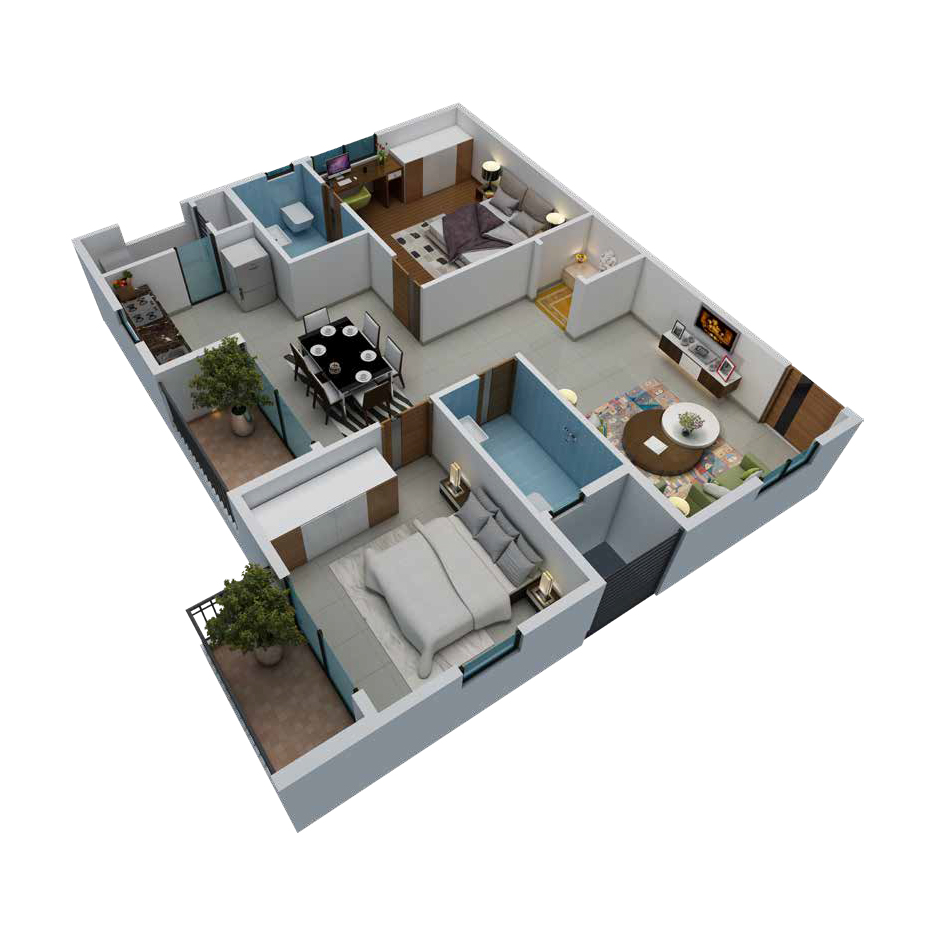 2BHK Plan C